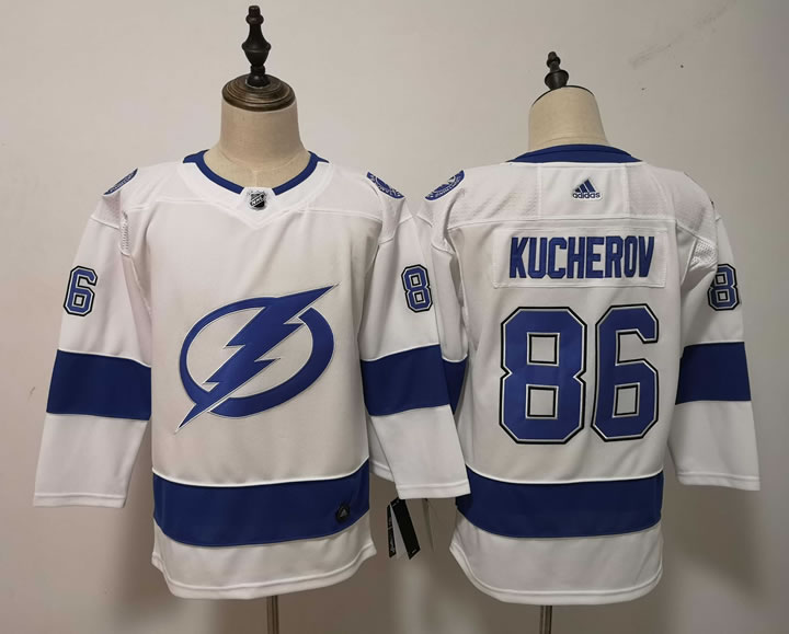 Women Lightning 86 Nikita Kucherov White Adidas Jersey